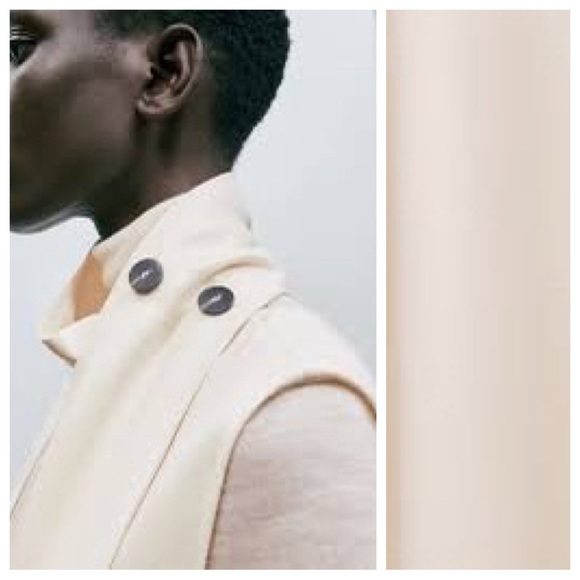 NWT. Massimo Dutti Cream Long Dress With Tie Detail. Size S. - Picture 2 of 10